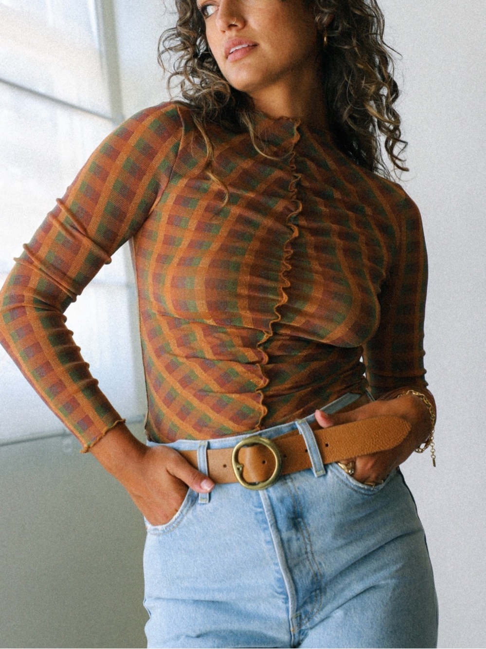 Find Me Now mesh long sleeve top XS NEW